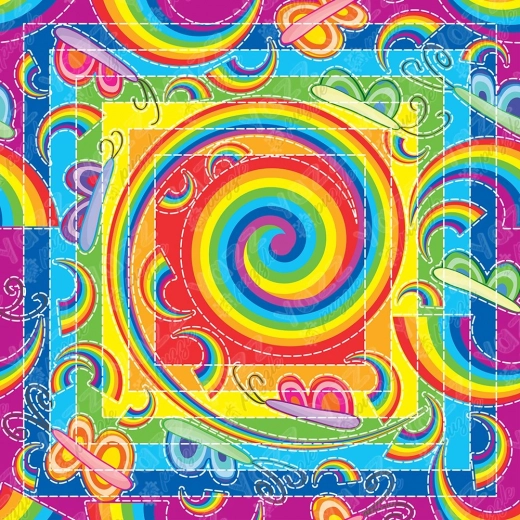 Puzzle curcubeu și fluturi 1023 piese