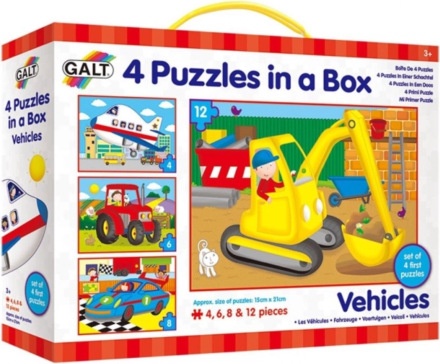 Puzzle Galt mijloace de transport 4-în-1 (4, 6, 8, 12 piese)