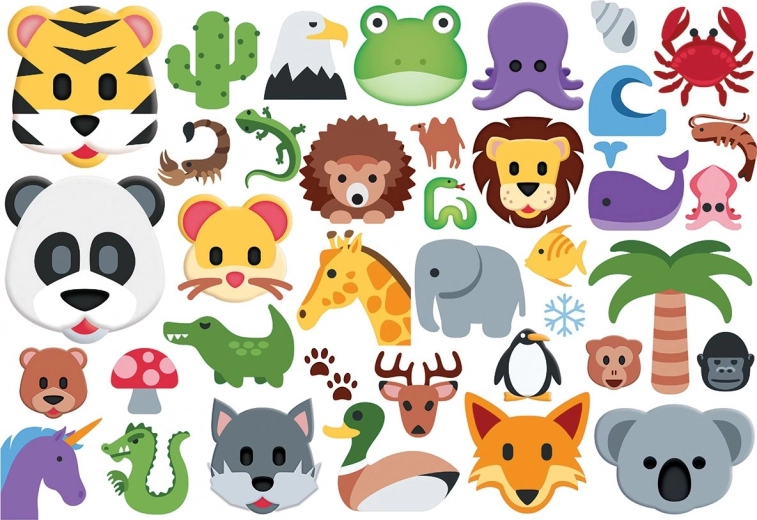 EUROGRAPHICS Puzzle Emoji animăluțe 100 piese