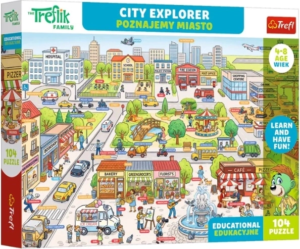Puzzle edu 104 piese Poznajemy miasto