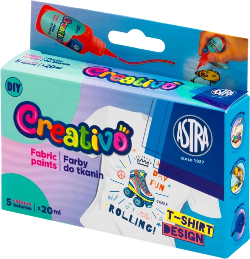 Vopsele pentru textile ASTRA CREATIVO 5×20 ml