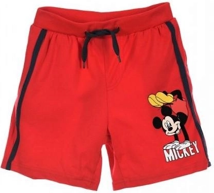 Bermude roșii din bumbac Mickey