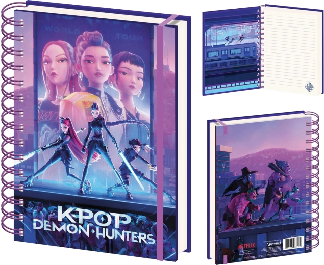 Caiet spirală A5 K-pop Demon Hunters