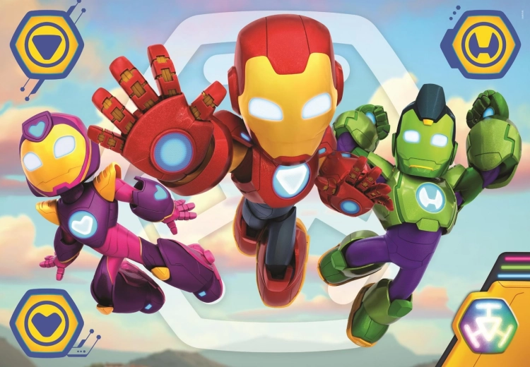 Clementoni puzzle Iron Man și prietenii săi uimitori MAXI 60 piese