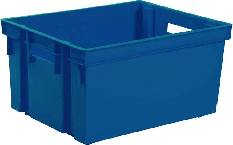Cutie din plastic 30 l HANDLING albastră