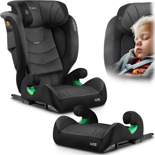 Scaun auto Nukido Louis Soft negru-gri 100–150 cm i-Size ISOFIX