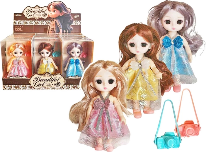 Păpușă cu aparat foto 15 cm