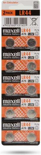 Baterie alcalină tip pastilă LR44W 1,5 V - 10 bucăți