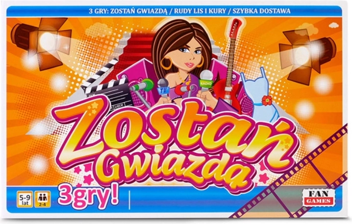 Joc de societate 3‑în‑1 Rămâi o stea pentru fete