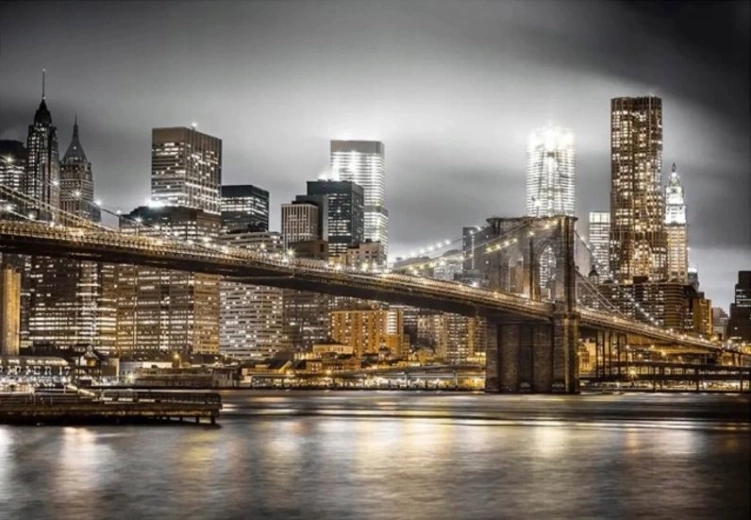 Pictură pe numere Podul Brooklyn din New York 40 × 50 cm