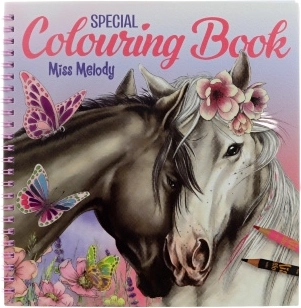 Caiet de colorat cu cai