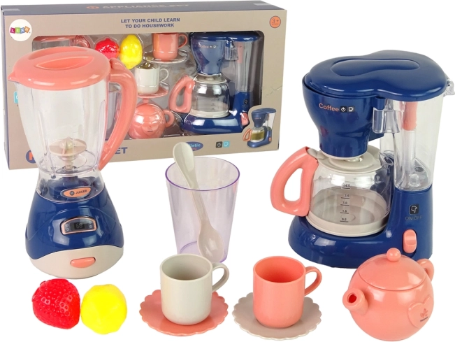 Set de bucătărie pentru copii cu mixer și cafetieră cu lumină și sunet