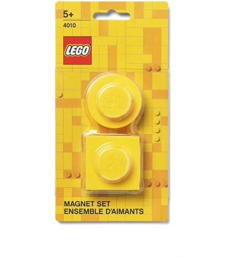 Magnete în formă de cărămizi LEGO, set 2 buc – galben
