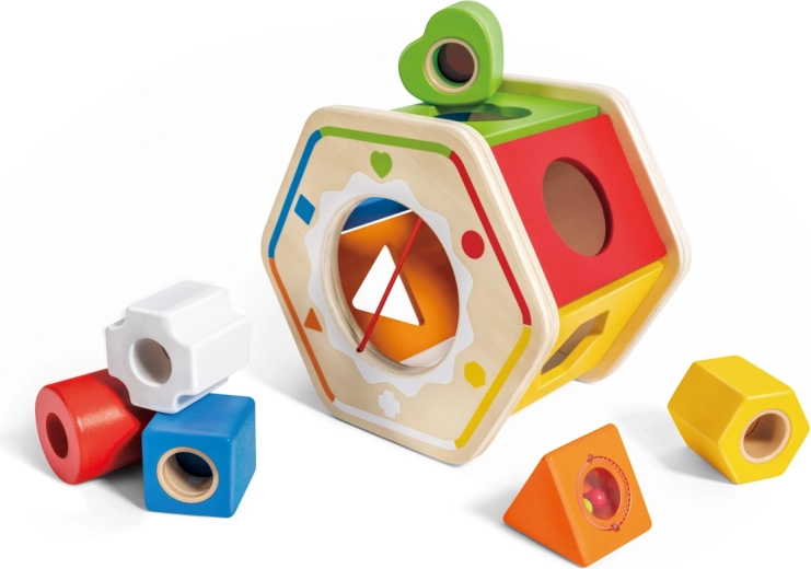 Jucărie din lemn de sortat cu forme geometrice Hape