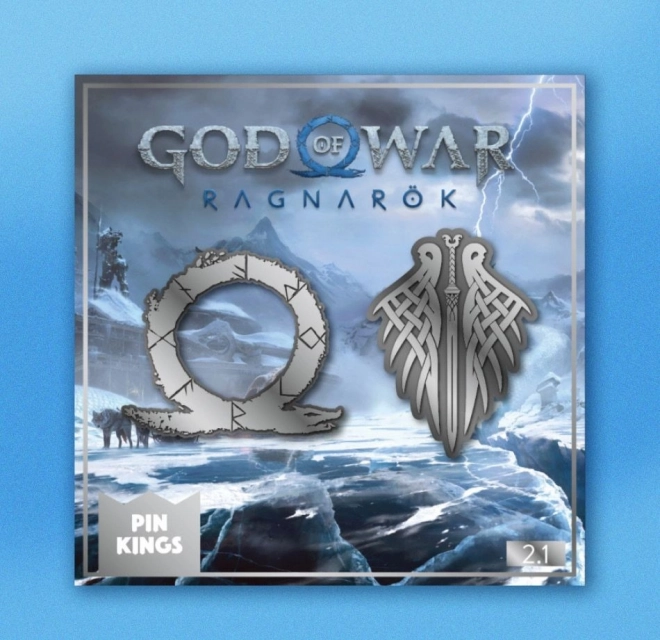 Insigne God of War Ragnarok – set de 2 insigne metalice