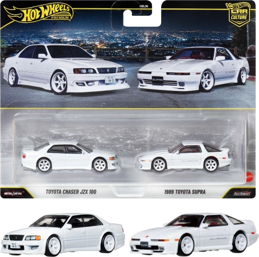Hot Wheels Premium set 2 mașini Toyota Chaser JZX100 și Toyota Supra 1989