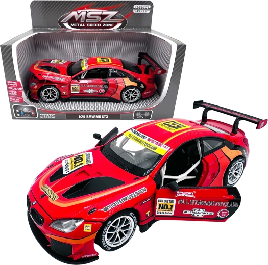 Model metalic BMW M6 GT3 1:24 roșu