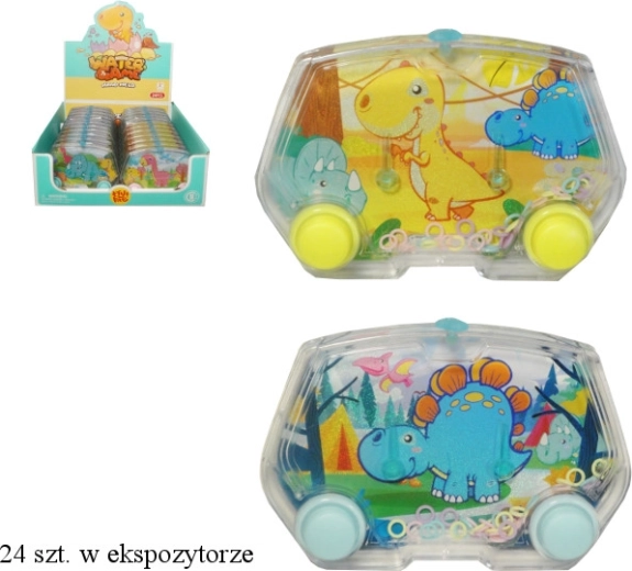 Joc cu apă cu dinozauri – jucărie de buzunar pentru atenție și motricitate fină