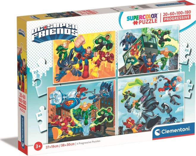 Puzzle DC Super Friends 4v1 pentru copii