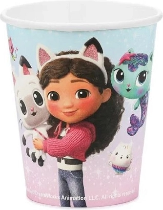 Pahare din hârtie Gabby’s Dollhouse 250 ml (6 buc.)