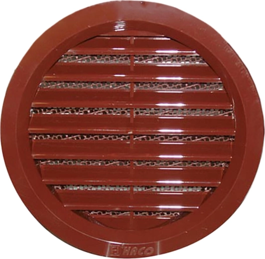 Grilaj de ventilație cu plasă, diametru 100 mm, maro