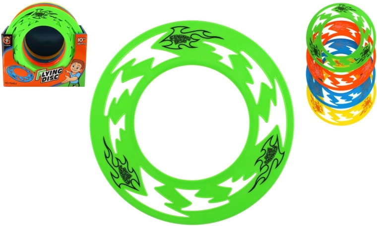 Inel zburător din plastic 25 cm – frisbee ușor pentru distracție în aer liber