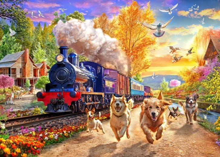 Puzzle BLUEBIRD După tren 300 piese