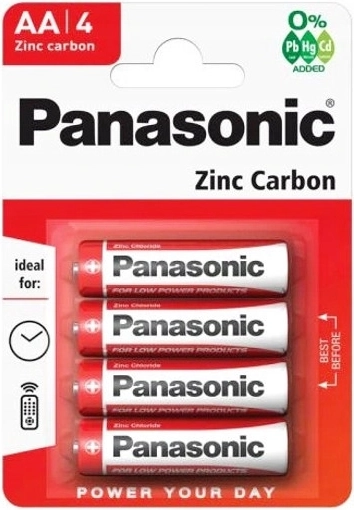 Set baterii AA PANASONIC Red R6, 1,5 V, 4 buc
