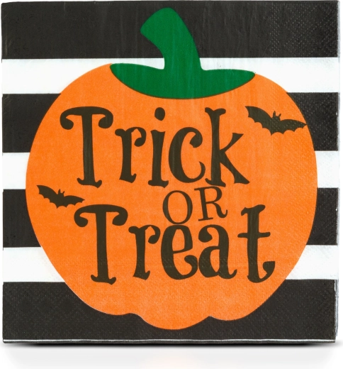 Șervețele de hârtie de Halloween cu dovleac, 33 × 33 cm, 16 buc.