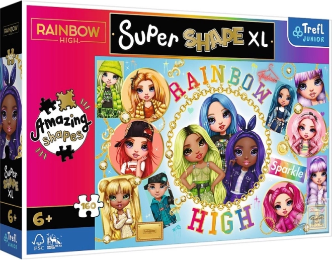 Puzzle XL Super Shape 160 piese – RAINBOW HIGH