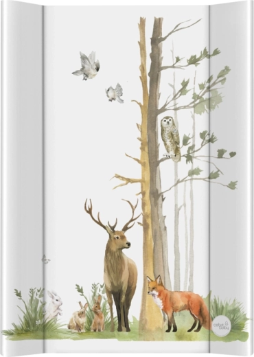 Ceba Baby saltea de înfășat pentru pătuț Basic Woodland 50 × 70 cm cu placă rigidă