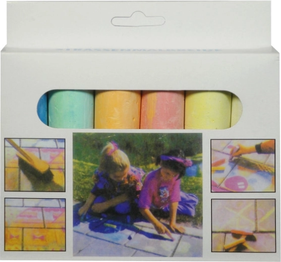Crete colorate pentru desen, 6 culori