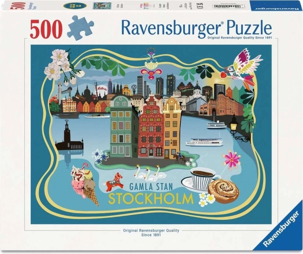 Puzzle Ravensburger Orașul Vechi Stockholm 500 de piese