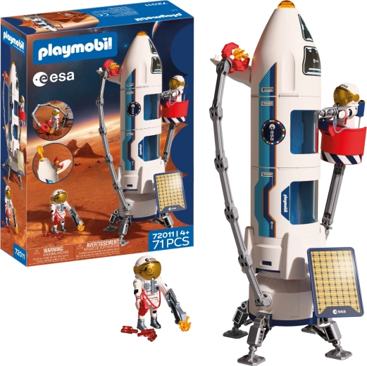 Playmobil ESA rachetă de cercetare pe Marte cu astronauți și accesorii, 71 piese