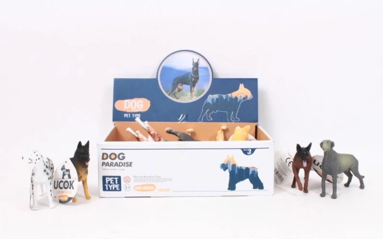 Dog Paradise figurine realiste de câini 12,5 cm (12 buc.)