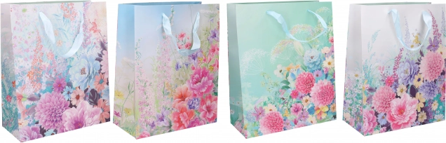 Pungă cadou L, 40 × 30 × 12 cm – mix de motive pentru tot anul