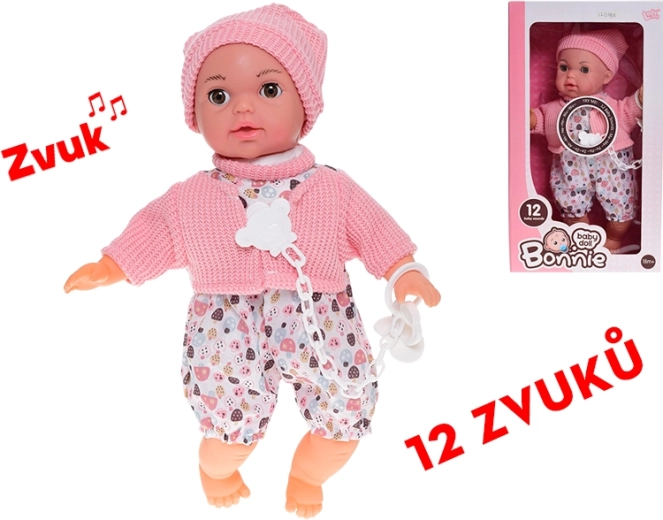 Păpușă interactivă 30 cm cu ochi care clipesc și sunete