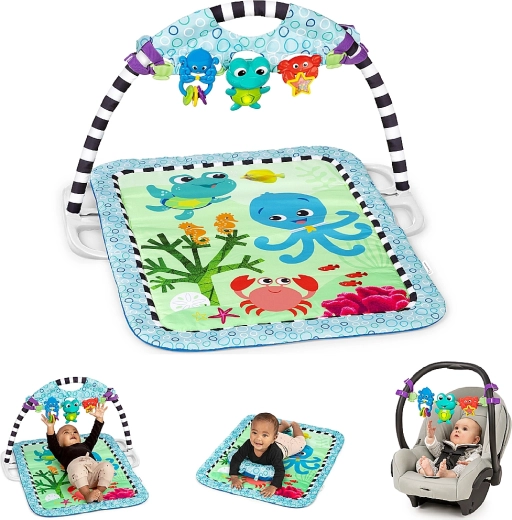 Saltea de joacă BABY EINSTEIN Neptune 3‑în‑1 cu lumini și muzică