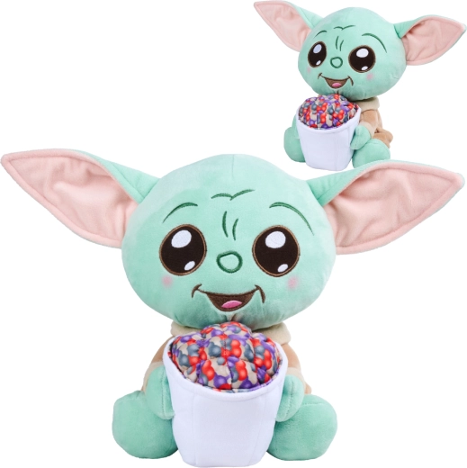 Jucărie de pluș Grogu cu popcorn 25 cm – STAR WARS The Mandalorian, Simba