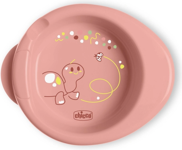 Chicco farfurie termică antiderapantă Warmy roz 6m+