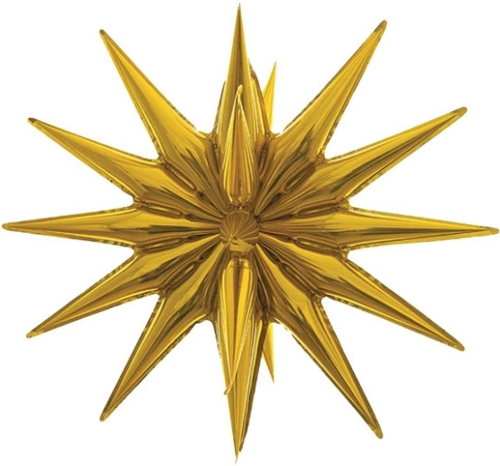 Balon folie Stea 3D auriu 50 cm