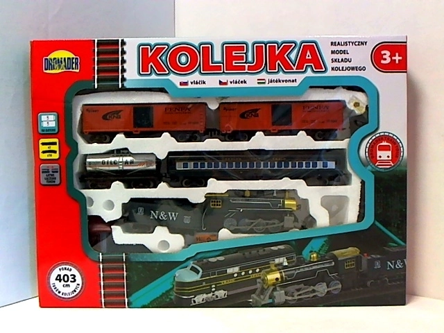 Circuit feroviar mare pentru copii, 403 cm