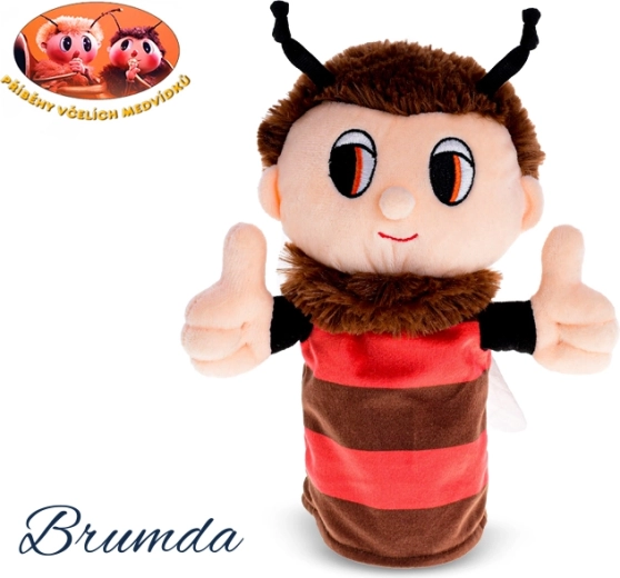 Marionetă de pluș Brumda – Poveștile ursuleților albină, 24 cm