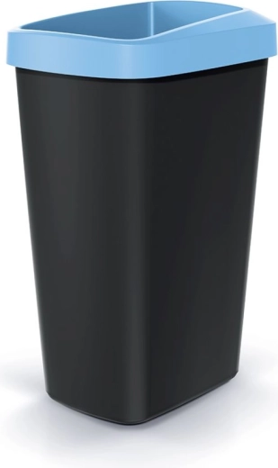 Coș de gunoi 45 l cu ramă albastru deschis COMPACTA Q