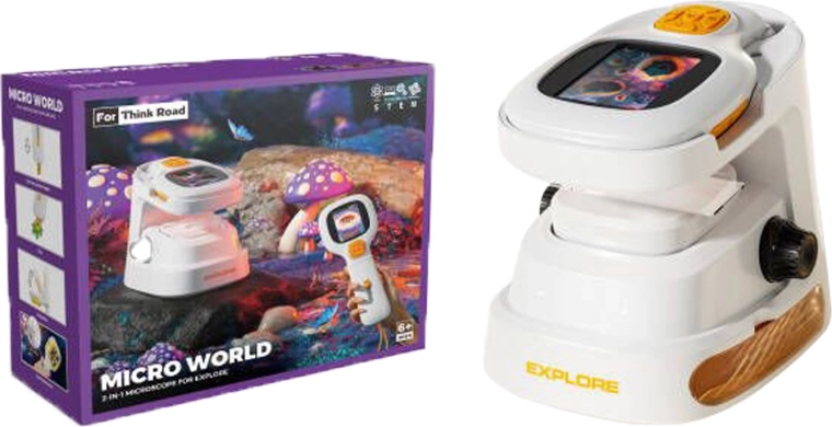 Microscop digital de masă 2 în 1 cu ecran LCD