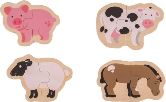 Puzzle ușor Bigjigs Toys Animale de fermă