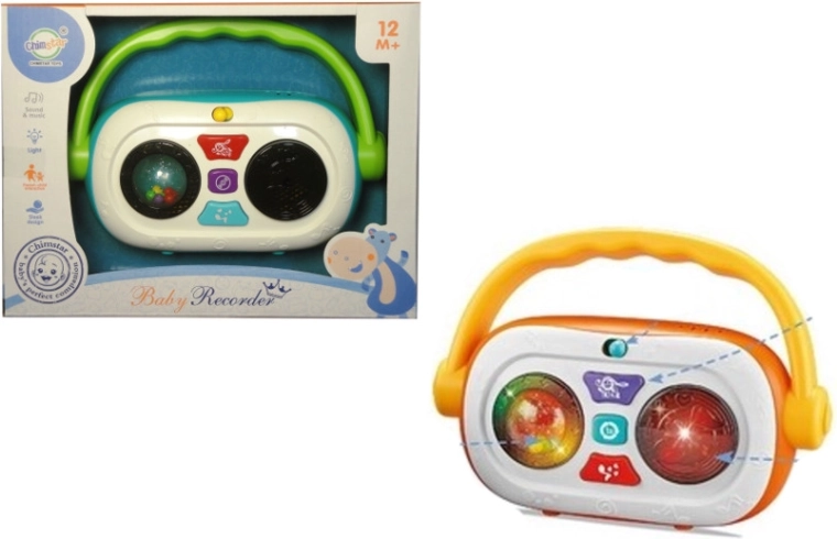 Radio muzical interactiv pentru copii mici, cu sunete, melodii și lumini