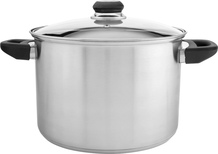 Emilio oală înaltă din inox 7 l cu capac din sticlă