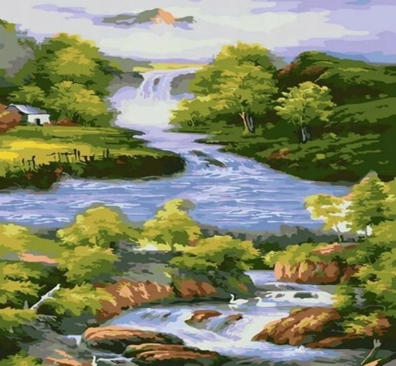 Norimpex pictură pe numere Râu 40 × 50 cm