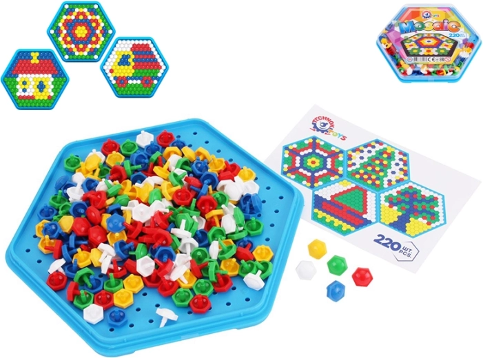 Mozaic Hexagonal 220 piese cu capac transparent